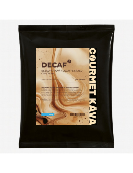 Káva bezkofeinová Kolumbie, zrnková arabica DECAF