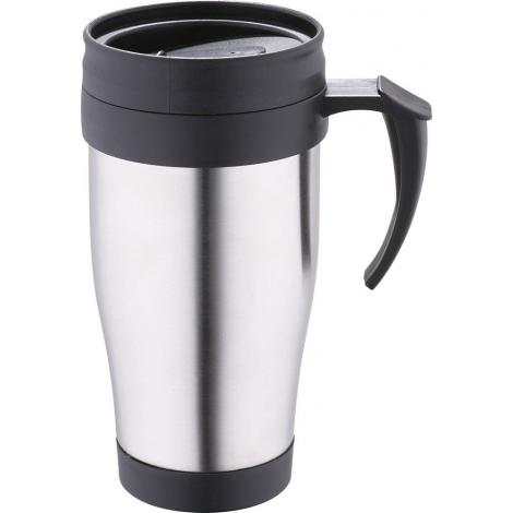 Thermo mug black plastic 400ml
