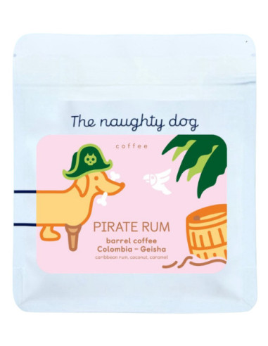 The Naughty dog PIRATE RUM barrel coffee - geisha 200g