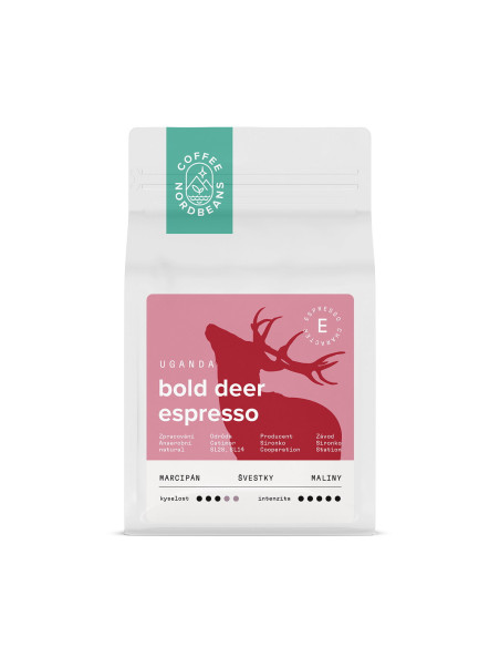 Káva Nordbeans Bold Deer 250 g, zrnková na espresso