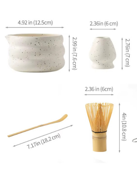 Kaffia Matcha Set - White