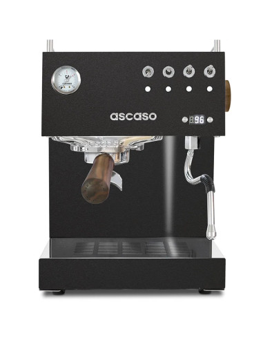 Espresso kávovar Ascaso Steel UNO PID černý s dřevěnými prvky