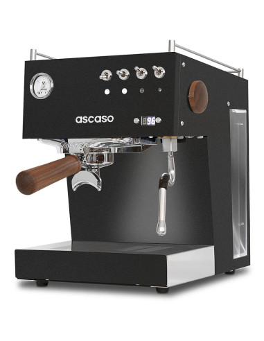 Espresso kávovar Ascaso Steel UNO PID černý s dřevěnými prvky