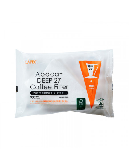 Cafec Abaca+ Deep 27 Paper Filters, Size 01, 100-pack