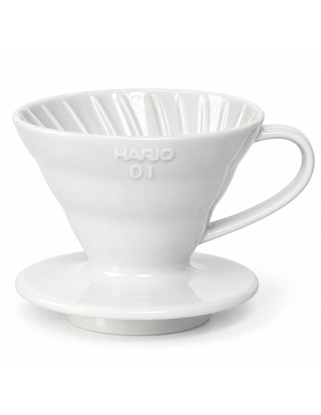 Hario dripper V60-01 keramický - bílý (VDC-01W)