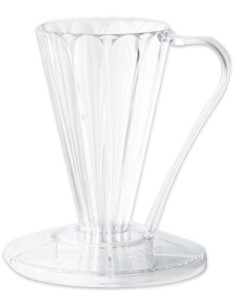 Cafec Flower Deep 27 Plastic Dripper (Clear)