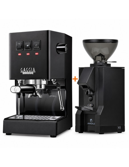 Gaggia Classic E24 Black + Eureka Mignon Manuale Bundle