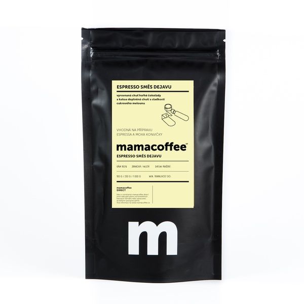 Káva Mamacoffee (Espresso směs Dejavu), 100g, zrnková,Mamacoffee Espresso směs Dejavu 100g