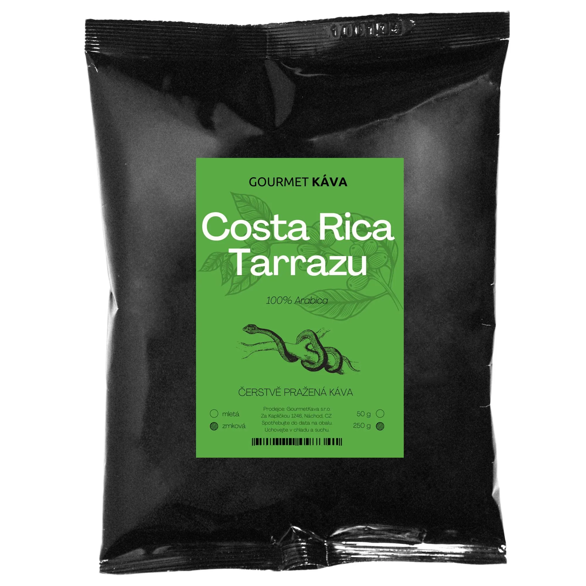 Káva Kostarika Tarrazu 250g,Kostarika Tarrazu, zrnková káva arabica