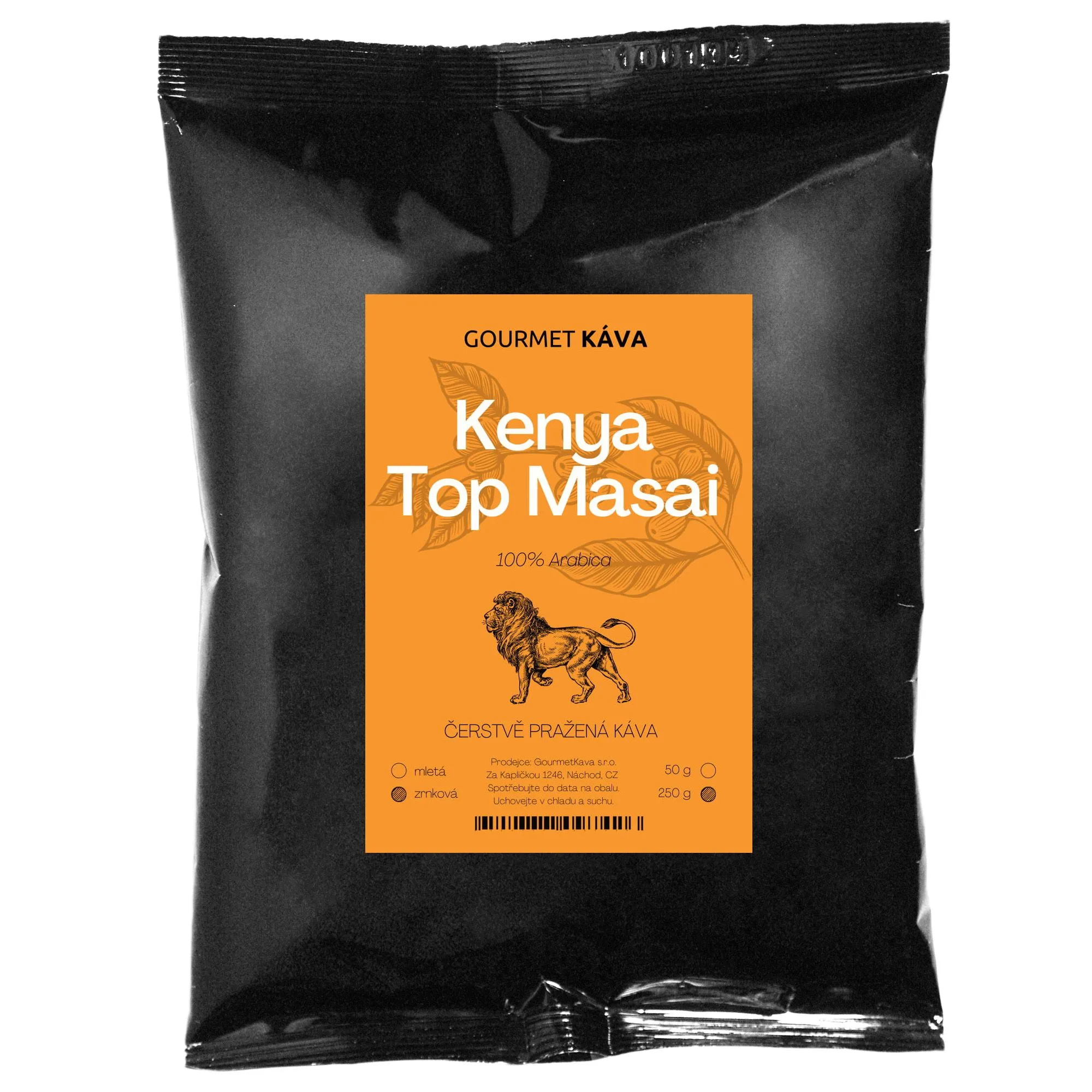 Káva Keňa Top Masai 250g,Keňa Top Masai, zrnková káva arabica