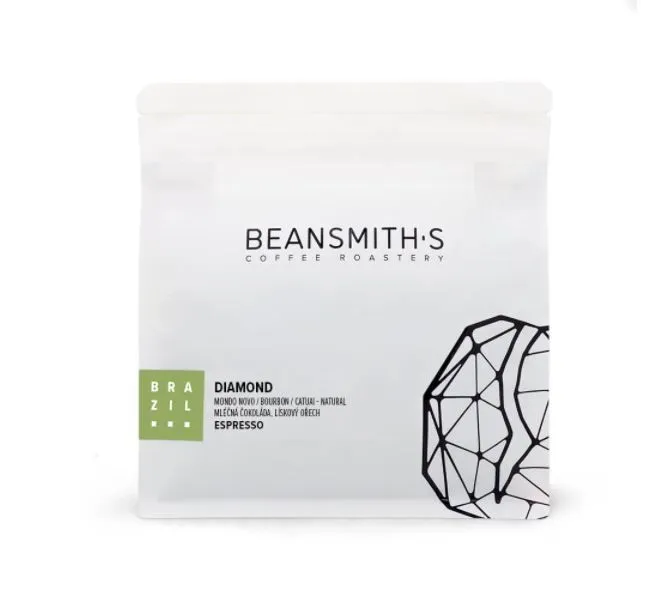Káva Beansmiths č. 3 (Brazil) 250 g, zrnková,Beansmiths Brazil Diamond, 250g