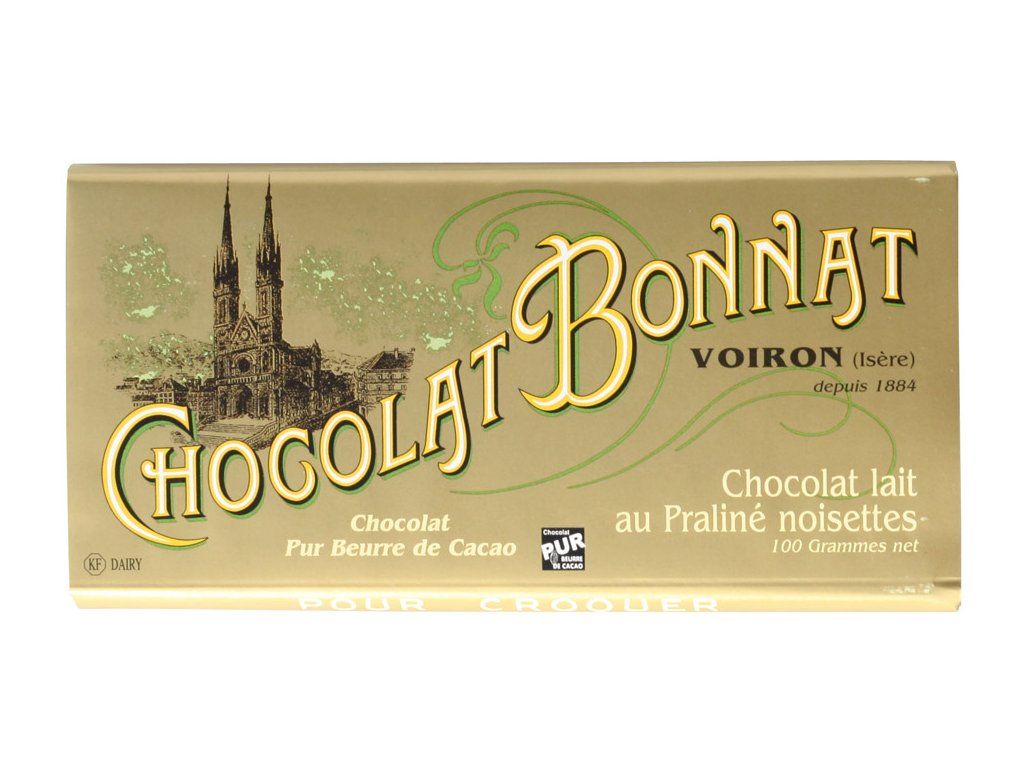 Čokoláda Bonnatau Praline Noisettes - mléčná,Čokoláda Bonnat au Praline Noisettes - mléčná