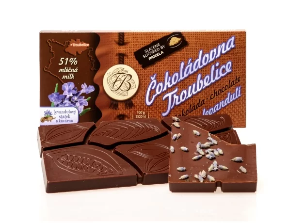 Čokoláda Troubelice Levandule,Čokoláda Troubelice Levandule 51%, 45g