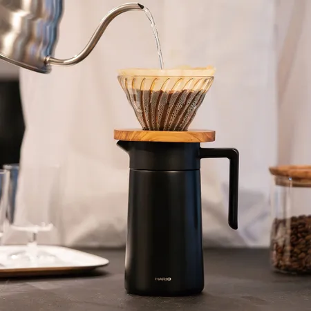 Termokonvice Hario 600 ml s keramickým povrchem - ČERNÁ - Obrázek 4