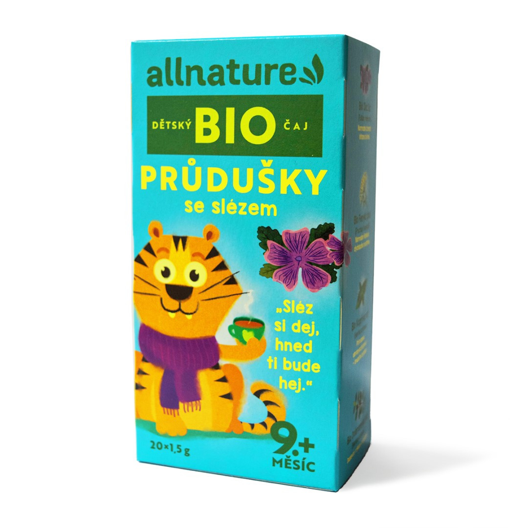 Allnature BIO Dětský čaj Průdušky se slézem 20x1,5 g - Obrázek 4