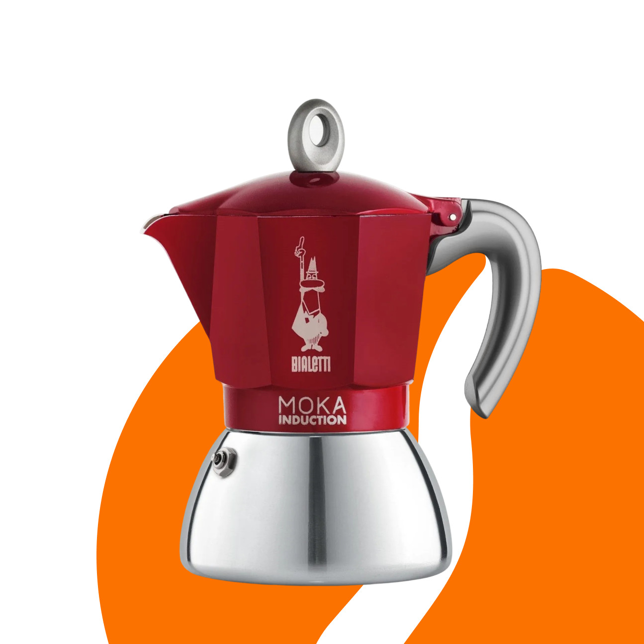 Bialetti Moka Induction 2 šálky červená NEW (obrázek 3)