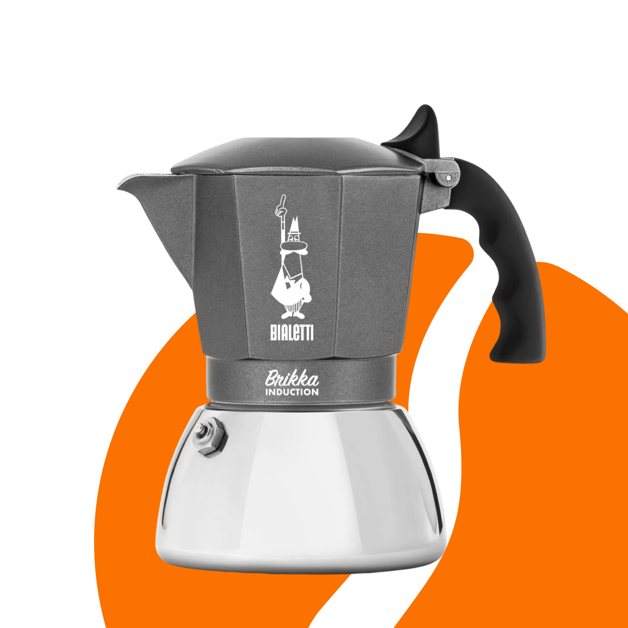Moka konvice Bialetti Brikka Induction 4 šedá