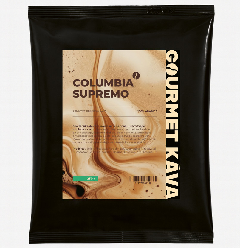Kolumbie Supremo, zrnková káva arabica