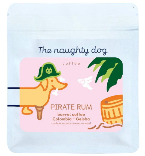 The Naughty dog PIRATE RUM barrel coffee - geisha 200g