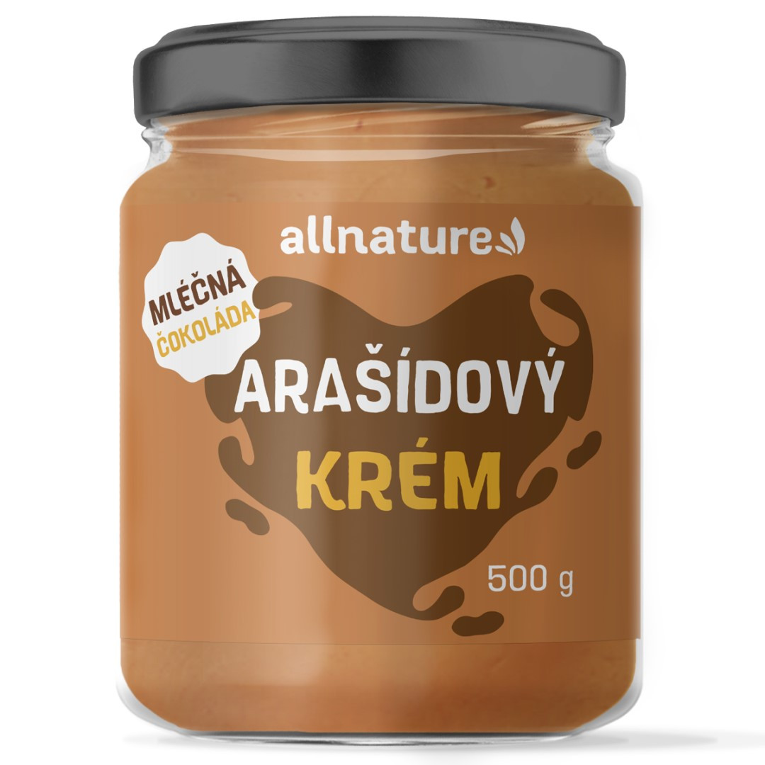 Allnature Arašídové máslo s mléčnou čokoládou 500 g