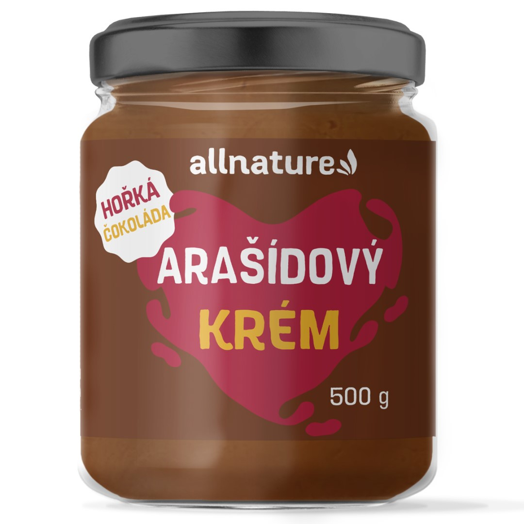 Allnature Arašídové máslo s hořkou čokoládou 500 g