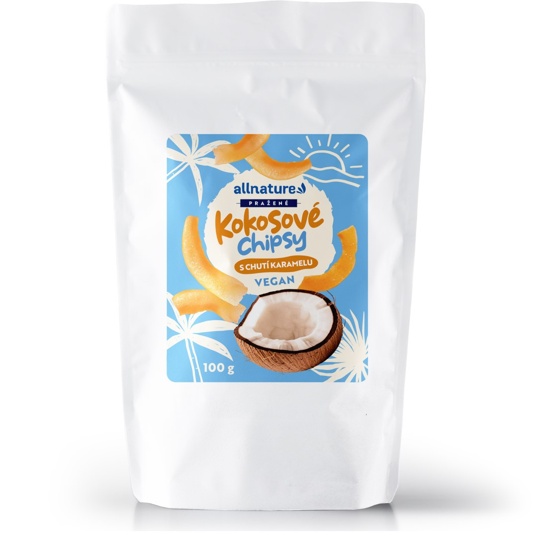 Allnature  kokosové chipsy s karamelem 100 g