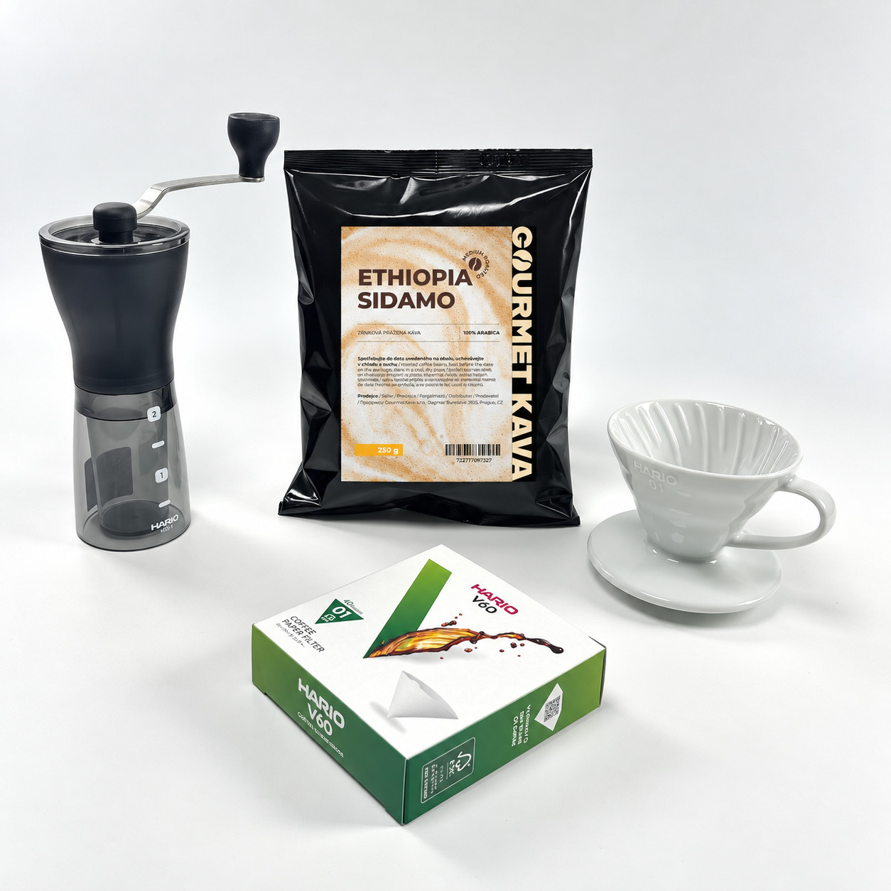 Balíček Hario V60 dripper