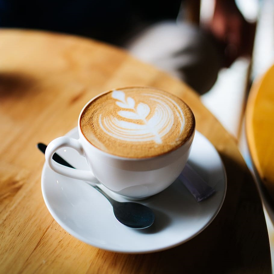 Preparing cappuccino coffee