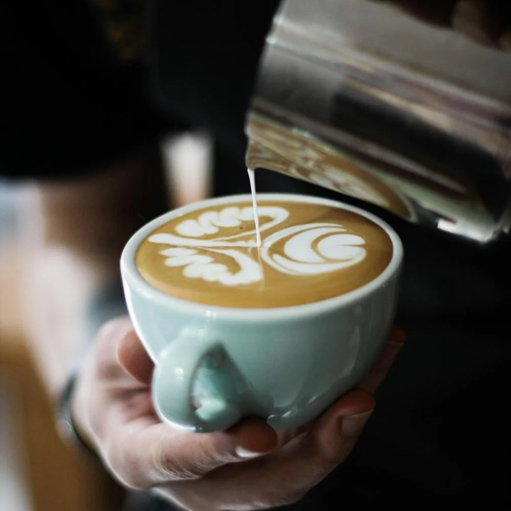 Coffee preparation caffe latte